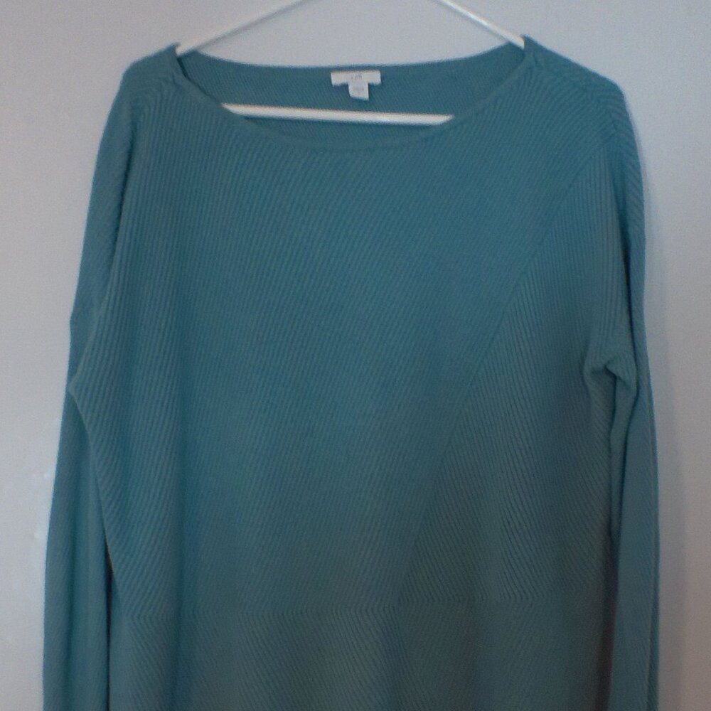 J. Jill Textured Knit Sweater – Teal Blue – Long Sleeve – Size M